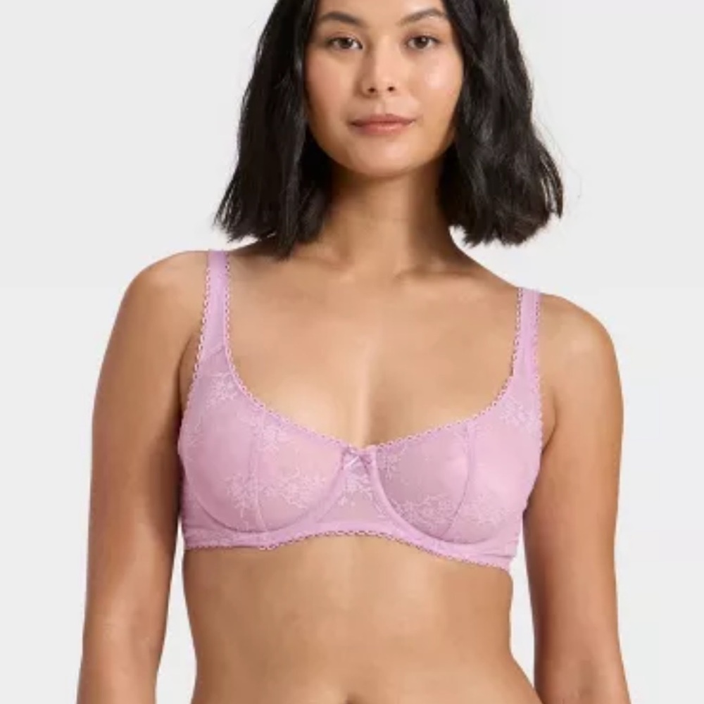 Wild Fable Women's Lace Unlined Balconette‎ Bra